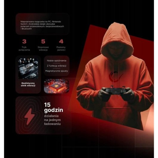 Gamepad inalámbrico Rampage Hydra RGB Negro