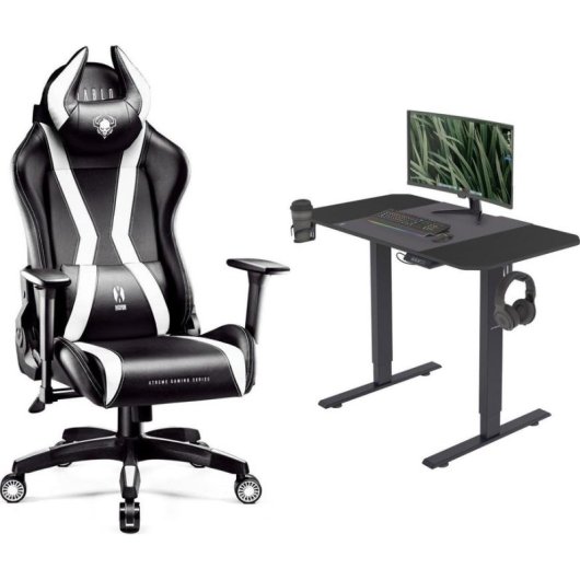 Silla Gaming Diablo Chairs X-Horn 2.0 Negro y blanco