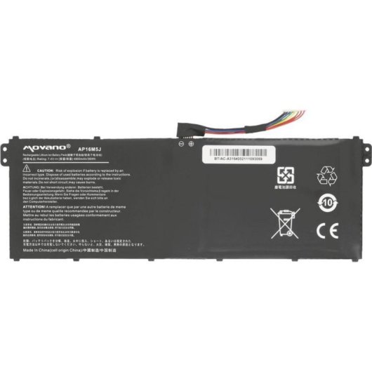 Batería Movano BT/AC-A315 para Acer Aspire 3 A314 A315 A317 7,4 V 4800 mAh