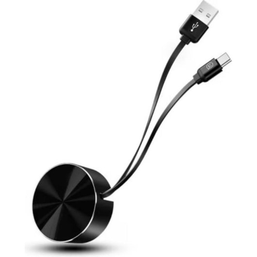 Câble USB Usams U-Bin USB-A vers USB-C 1 m Rétractable Noir
