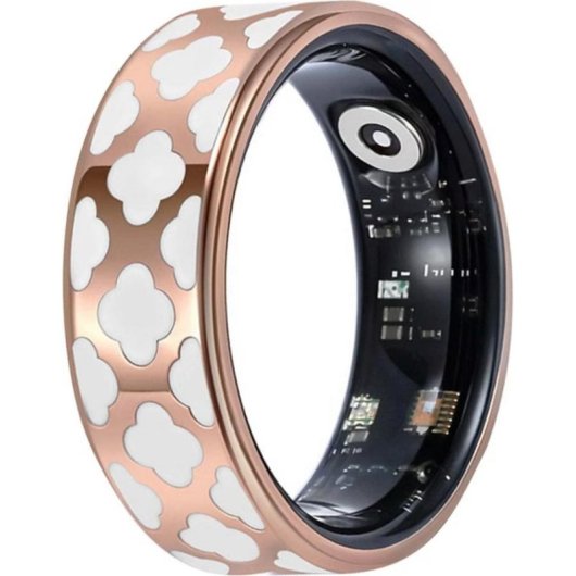 Anillo inteligente Avizar Ursa talla 12 Bluetooth IP68 batería 5 días Oro y blanco