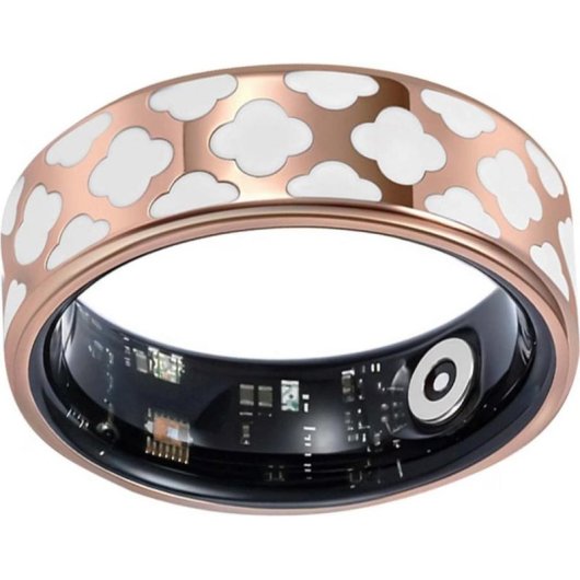 Anillo inteligente Avizar Ursa talla 12 Bluetooth IP68 batería 5 días Oro y blanco