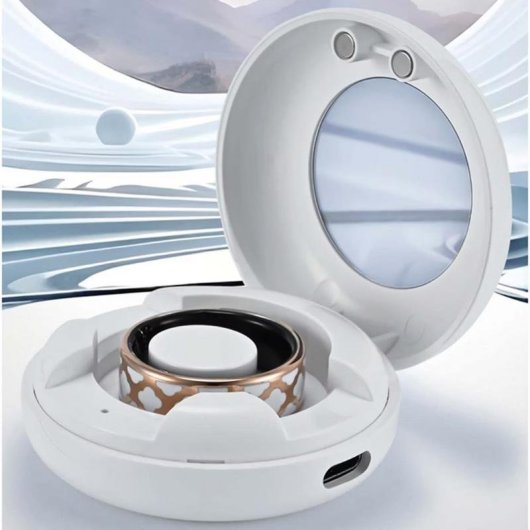 Anillo inteligente Avizar Ursa talla 12 Bluetooth IP68 batería 5 días Oro y blanco