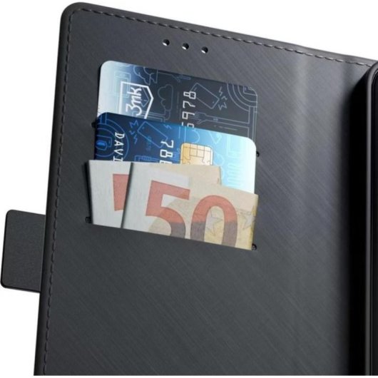 Funda para móvil 3MK Wallet Case TPU Nylon Nero con supporto magnetico per iPhone 16e