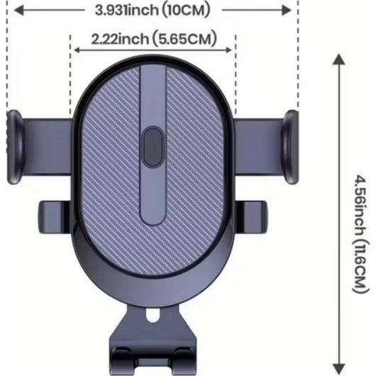 Support smartphone TOPK D39G universel clip ventilation 360° noir