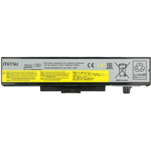 Batería Mitsu para Lenovo IdeaPad Y480 4400 mAh 11.1 V