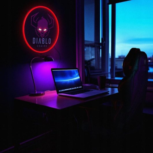 Neón LED Gaming Diablo Chairs Decorativo 54 cm