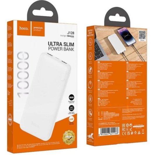 Powerbank Hoco J128 10.000 mAh LED Bianco USB-A