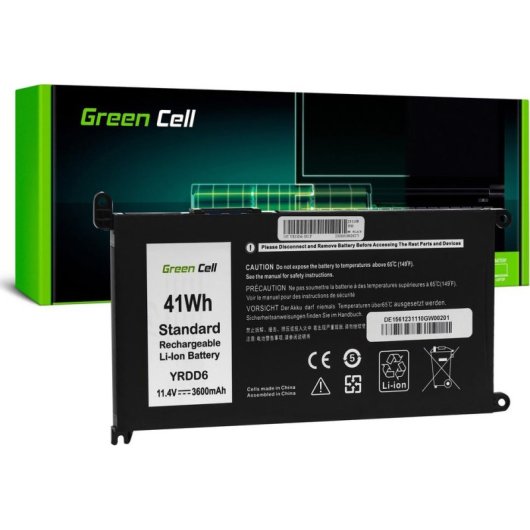 Bateria Green Cell YRDD6 1VX1H 3600 mAh 11.4 V Li-Polymer para Dell