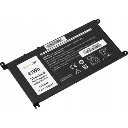 Bateria Green Cell YRDD6 1VX1H 3600 mAh 11.4 V Li-Polymer para Dell