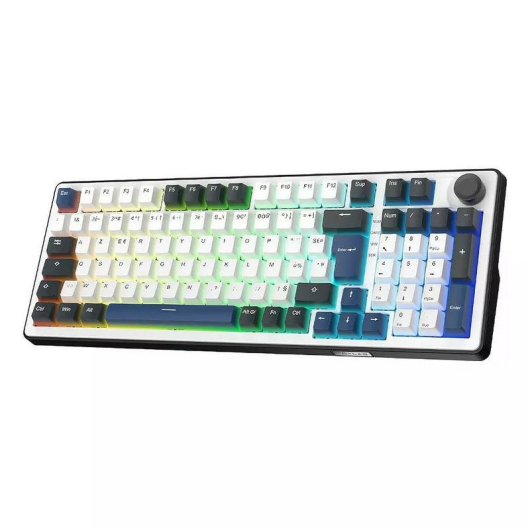 Teclado The G-Lab Keyz Elite 400 HE magnético compacto con RGB y switches Hall Effect