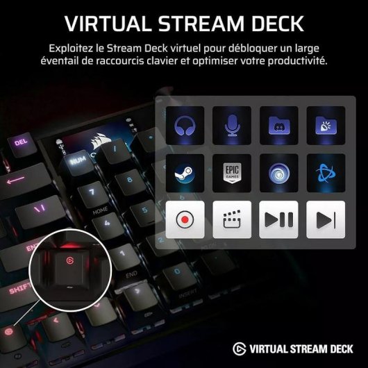 Tastiera Corsair Vanguard 96 Wireless compatta con switches MLX e RGB AZERTY