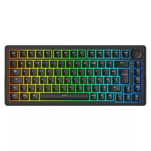 Teclado The G-Lab Keyz Elite 300 HE Magnético compacto com switches Hall Effect e RGB AZERTY