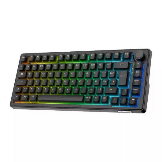 Teclado The G-Lab Keyz Elite 300 HE Magnético compacto com switches Hall Effect e RGB AZERTY
