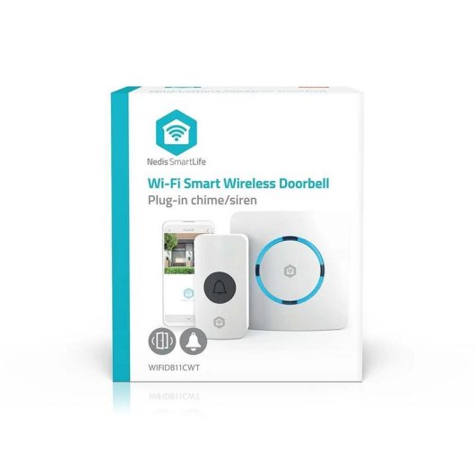 Sonnette Nedis WIFIDB11CWT Wi-Fi sans fil extérieur 60 mélodies SmartLife