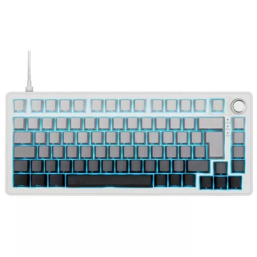 Teclado The G-Lab Keyz Elite 300 HE Magnético compacto com switches Hall Effect e AZERTY RGB iluminação personalizável
