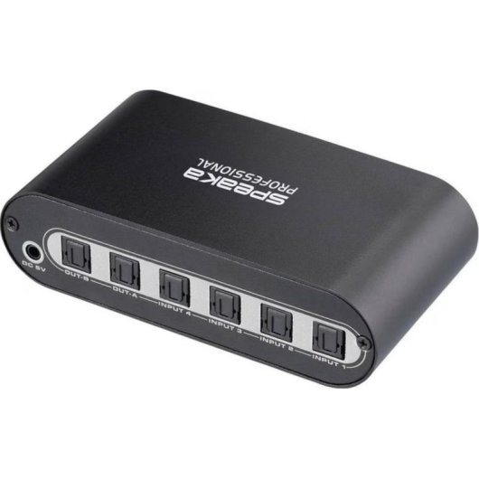 Toslink-Switch SpeaKa Professional 4 Eingänge 2 Ausgänge