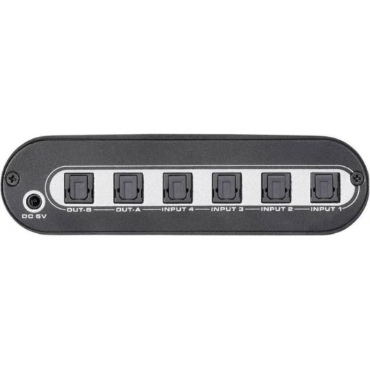Toslink-Switch SpeaKa Professional 4 Eingänge 2 Ausgänge