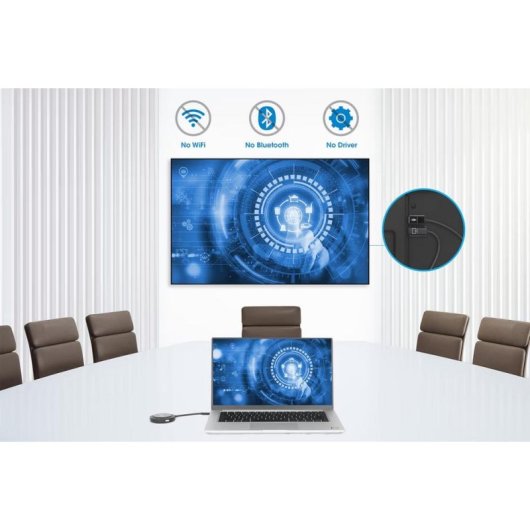 Conmutador HDMI inalámbrico Manhattan 1080p con 4 transmisores USB-C