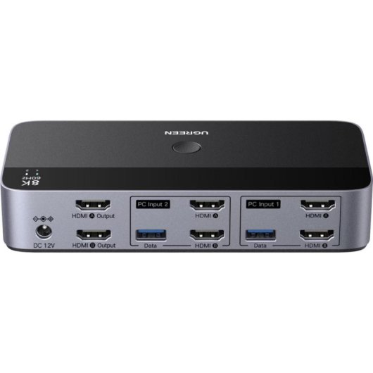 Comutador KVM Ugreen HDMI 2.1 2x2 USB 3.0 e USB-C