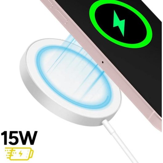 Cargador Inalámbrico MagSafe Mayaxess 15W Blanco