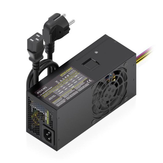 Fuente de Alimentación AISENS ASPC-500TFX-PSEBK 500W CE RoHS ventilador silencioso
