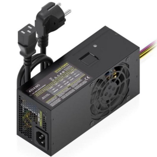 Fuente de Alimentación AISENS ASPC-500TFX-PSEBK 500W CE RoHS ventilador silencioso
