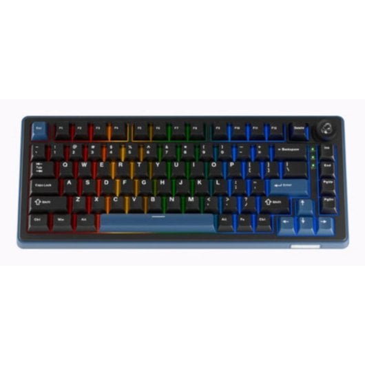 Teclado Ducky DKOKM2583-KYPTCOH1 mecânico sem fios RGB QWERTY azul preto