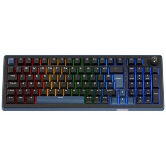 Teclado Ducky OK-M 98% Tri-Mode Hot-Swap RGB Táctil Português