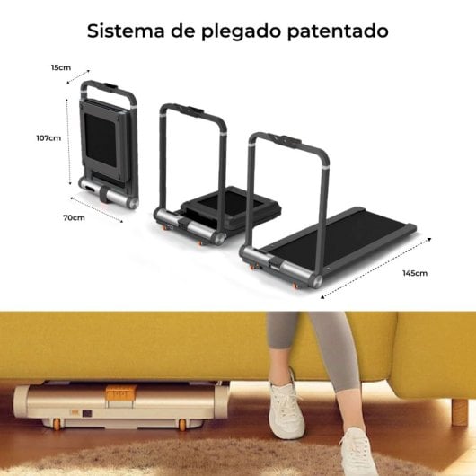 Kingsmith Walkingpad Mc21  Cinta De Correr, App Incluida, Doble Pantalla Led, Plegable, Negra