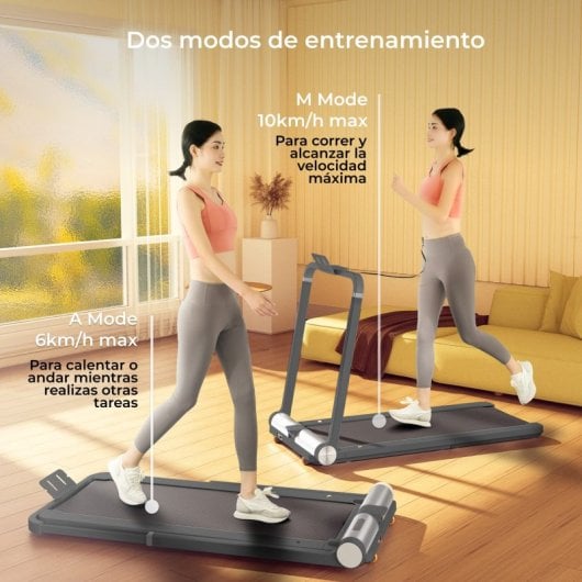 Kingsmith Walkingpad Mc21  Cinta De Correr, App Incluida, Doble Pantalla Led, Plegable, Negra
