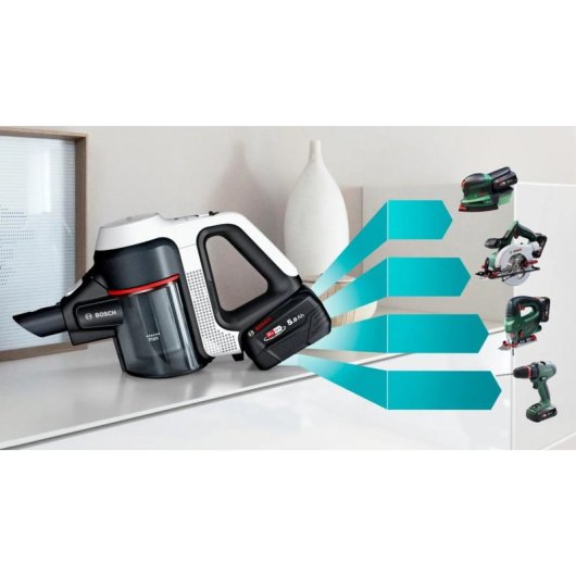 Aspirador sem Saco Bosch BSS715CARP 18V 35 min 0,3 L Preto Prata Branco