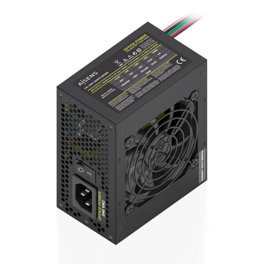 Fuente de Alimentación AISENS ASPC-500SFX-SEOBK 500W Certificazione CE RoHS con pulsante