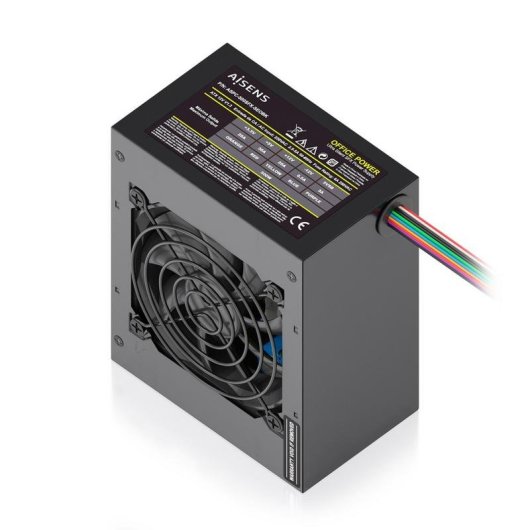 Fuente de Alimentación AISENS ASPC-500SFX-SEOBK 500W Certificazione CE RoHS con pulsante