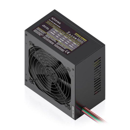 Fuente de Alimentación AISENS ASPC-500ATX-SEOBK 500W CE RoHS botón encendido