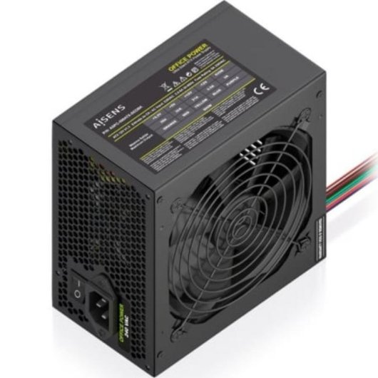 Fuente de Alimentación AISENS ASPC-500ATX-SEOBK 500W CE RoHS botón encendido