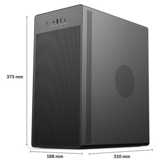 Caixa PC CoolBox M100 microATX Full Metal Mesh USB-C 3.2 Gen1 Preta