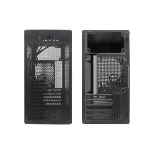 Caixa PC CoolBox M100 microATX Full Metal Mesh USB-C 3.2 Gen1 Preta
