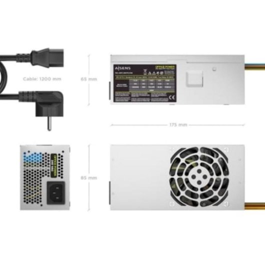 Fuente de Alimentación AISENS ASPC-500TFX-PSE 500W Certificazione CE RoHS silenziosa