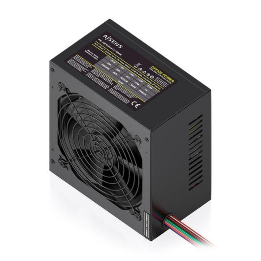 Fuente de Alimentación AISENS ASPC-500ATX-PSEBK 500W Certificazione CE RoHS con pulsante
