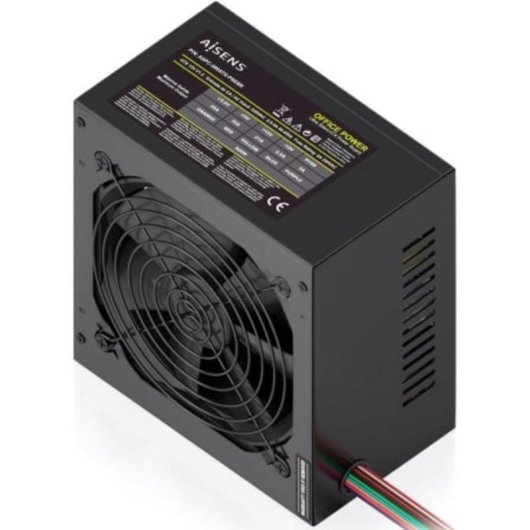 Fuente de Alimentación AISENS ASPC-500ATX-PSEBK 500W Certificazione CE RoHS con pulsante