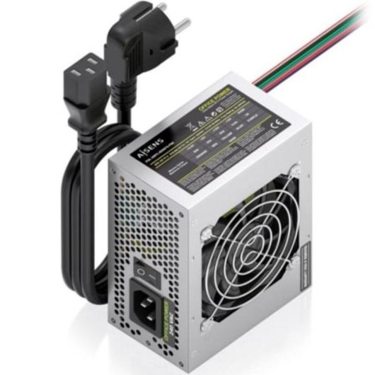 Fuente de Alimentación AISENS ASPC-500SFX-PSE 500W CE RoHS con pulsante accensione