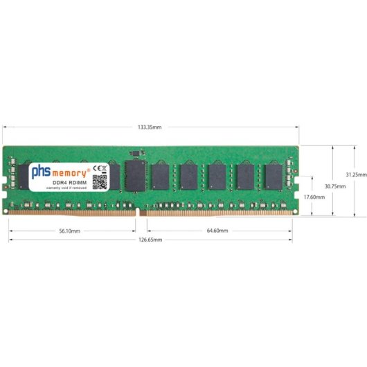 Memoria RAM PHS-memory SP151470 8GB 1x8GB DDR4 2133MHz ECC Workstation