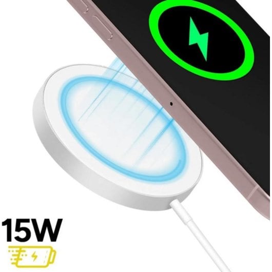 Kabelloses Ladegerät MagSafe Mayaxess 15W Aluminium Weiß