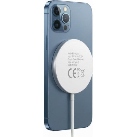 Cargador inalámbrico Mayaxess MS-VIRT-13X MagSafe 15W Aluminio Blanco