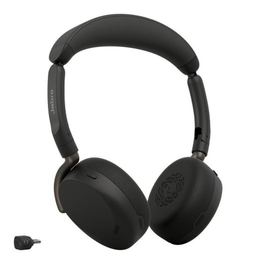 Jabra Evolve3 65 Flex kabellose Bluetooth Kopfhörer Schwarz mit Geräuschunterdrückung und faltbarem Design