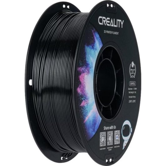 Filamento PETG Creality Negro 1,75 mm 1000 g para impresión 3D