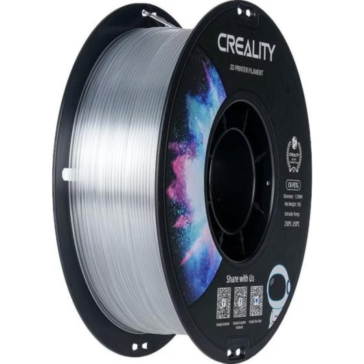 Filamento PETG Creality Transparente 1,75 mm 1000 g Alta Calidad