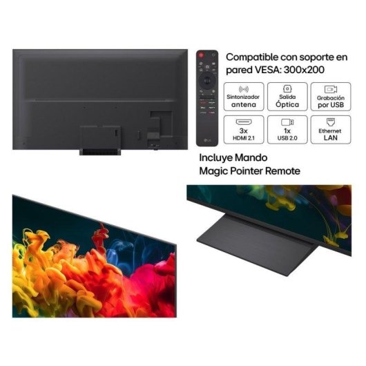 TV LG QNED EVO AI 75QNED81B6A 75" 4K UltraHD 60Hz Smart TV WebOS HDR10