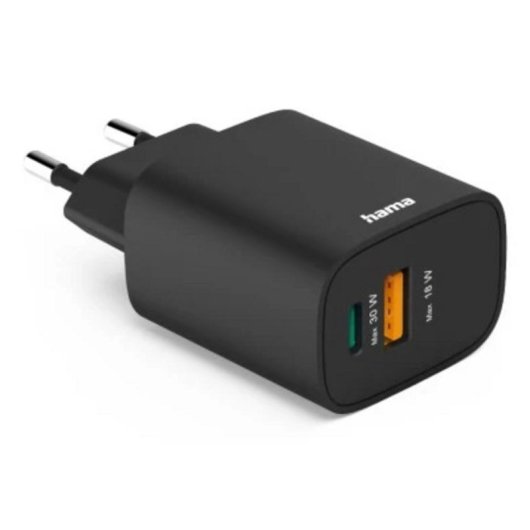 Chargeur Hama 00201960 USB-C 30W Power Delivery Quick Charge 2.0 Noir